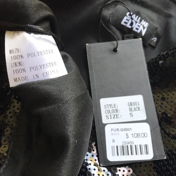 LF Call Me Eden black sequin mini skirt NWT - Picture 2 of 7